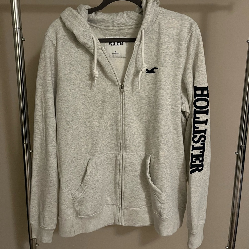 Hollister Gray Zip-Up Hoodie